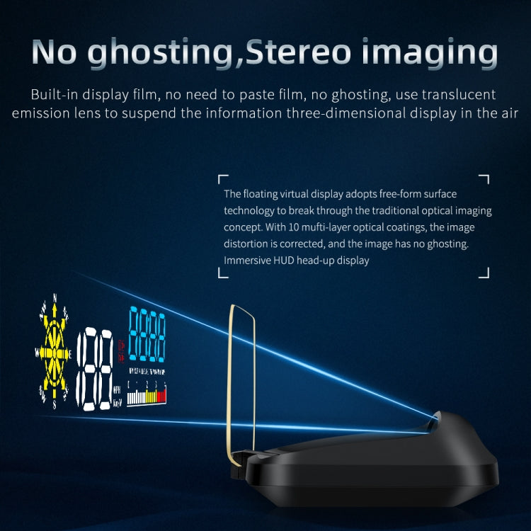 C5 OBD2 + GPS Mode Car HUD Head-up Display Water Temperature / Vehicle Speed / Voltage
