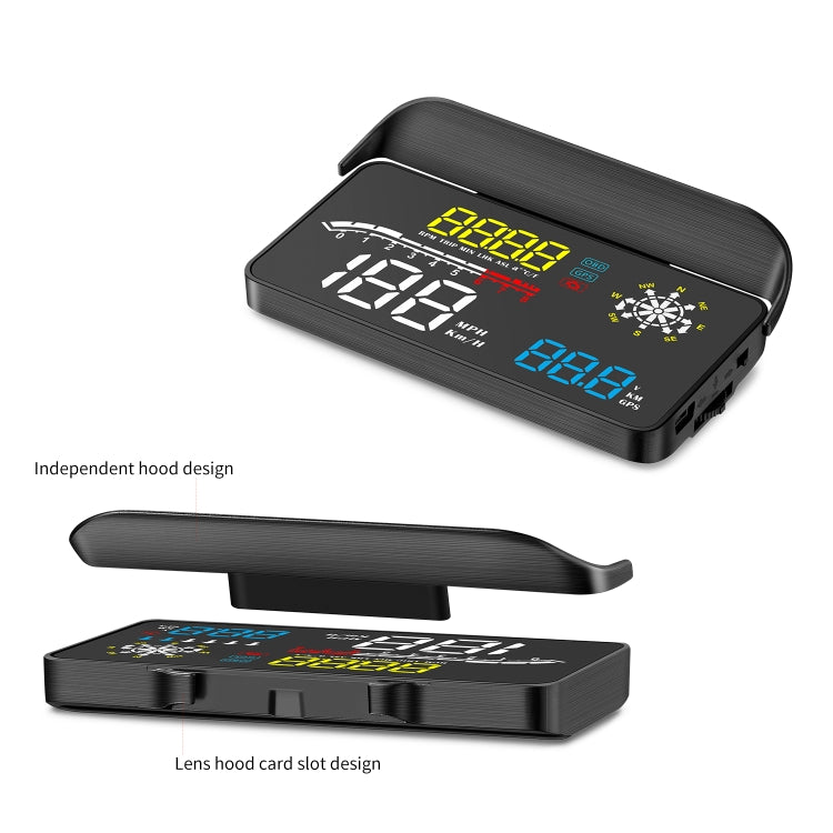 D1 Car OBD2 HUD Head-up Display GPS Speed Meter Speed / Voltage / Water Temperature Speed Alarm