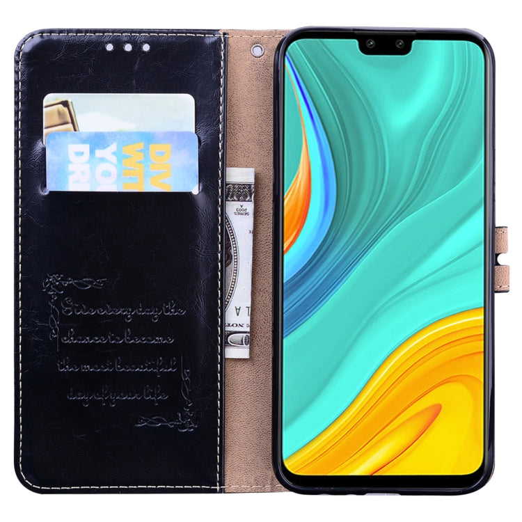 For Huawei Y8s(Global Official Version) Business Style Oil Wax Texture Horizontal Flip Leather Case with Holder & Card Slots & Wallet