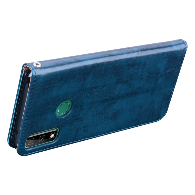 For Huawei Y8s(Global Official Version) Business Style Oil Wax Texture Horizontal Flip Leather Case with Holder & Card Slots & Wallet