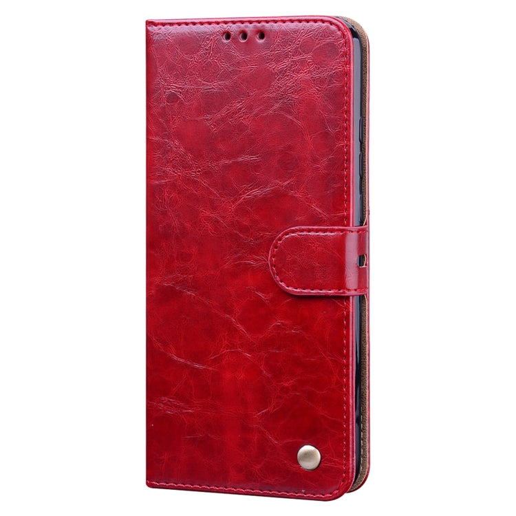 For Huawei Y8s(Global Official Version) Business Style Oil Wax Texture Horizontal Flip Leather Case with Holder & Card Slots & Wallet