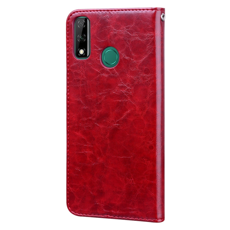 For Huawei Y8s(Global Official Version) Business Style Oil Wax Texture Horizontal Flip Leather Case with Holder & Card Slots & Wallet