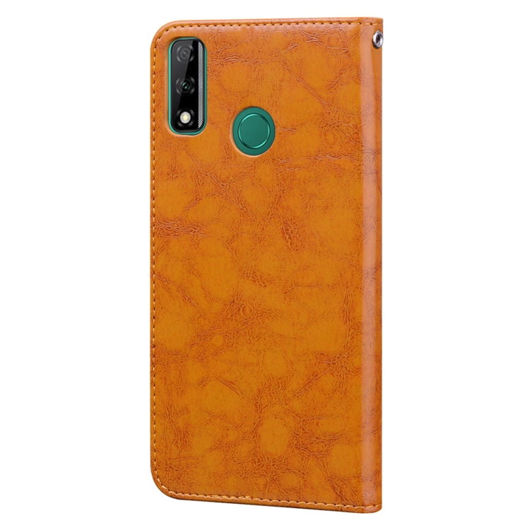 For Huawei Y8s(Global Official Version) Business Style Oil Wax Texture Horizontal Flip Leather Case with Holder & Card Slots & Wallet