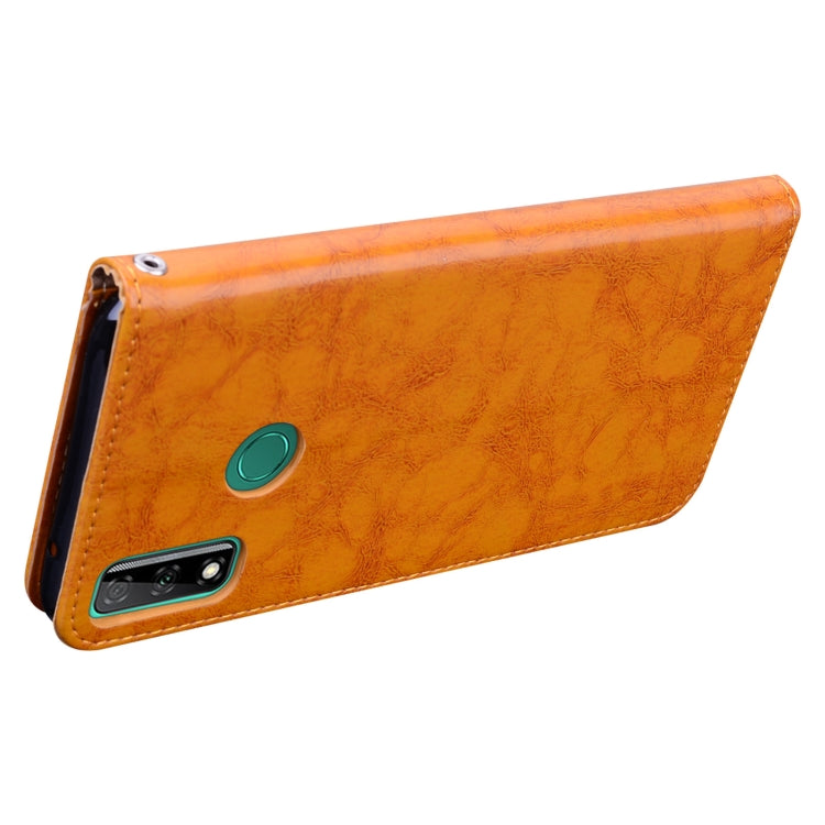 For Huawei Y8s(Global Official Version) Business Style Oil Wax Texture Horizontal Flip Leather Case with Holder & Card Slots & Wallet