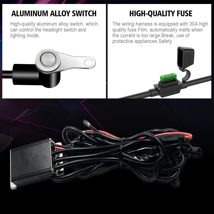 CS-1201A1 Motorcycle LED Spotlight High Beam / Low Beam / Strobe Light