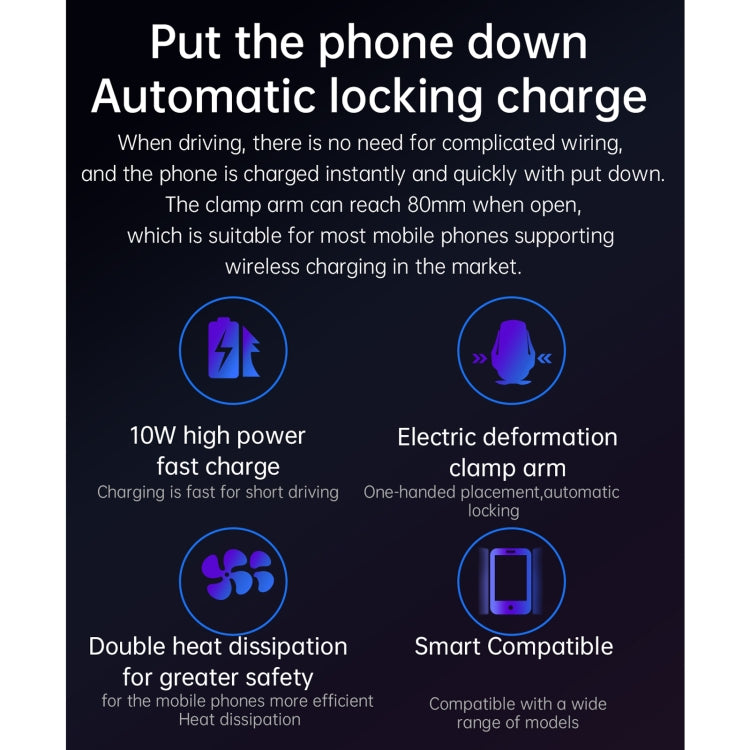 F3 Car Electric Infrared Sensor Wireless Charger Bracket