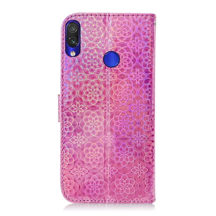 For Xiaomi Redmi Note 7 / 7S Solid Color Colorful Magnetic Buckle Horizontal Flip PU Leather Case with Holder & Card Slots & Wallet & Lanyard