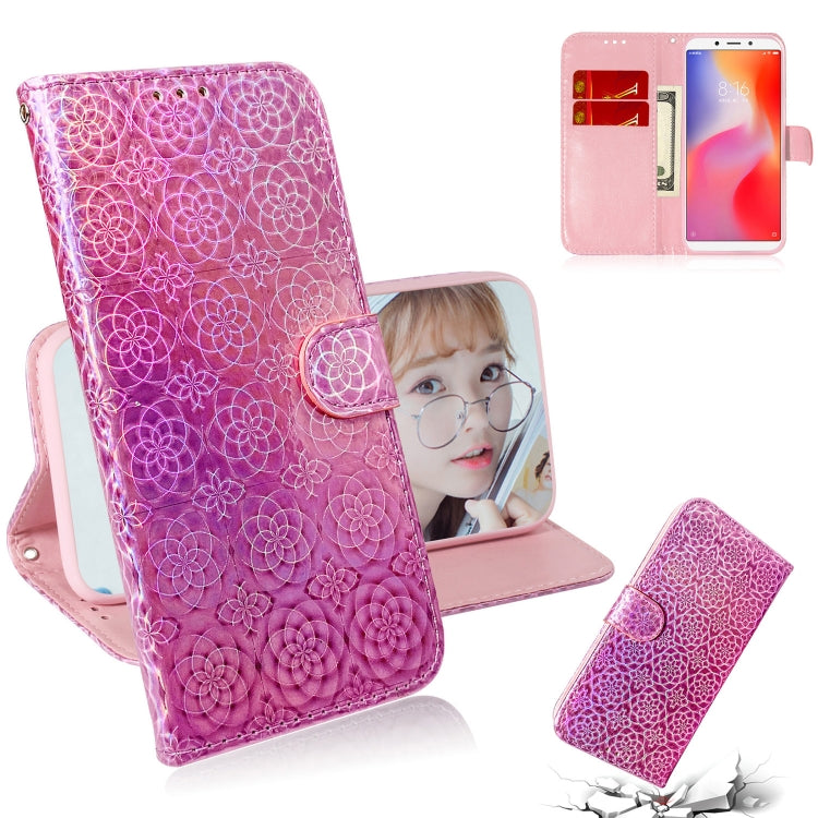 For Xiaomi Redmi 6 / 6A Solid Color Colorful Magnetic Buckle Horizontal Flip PU Leather Case with Holder & Card Slots & Wallet & Lanyard