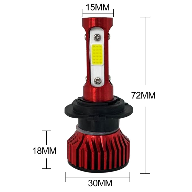 V4 H7 2 PCS DC9-36V 22W 2500LM