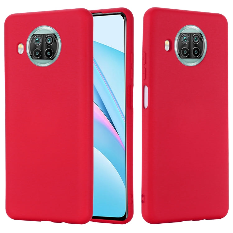 For Xiaomi Mi 10T Lite 5G Pure Color Liquid Silicone Shockproof Full Coverage Case