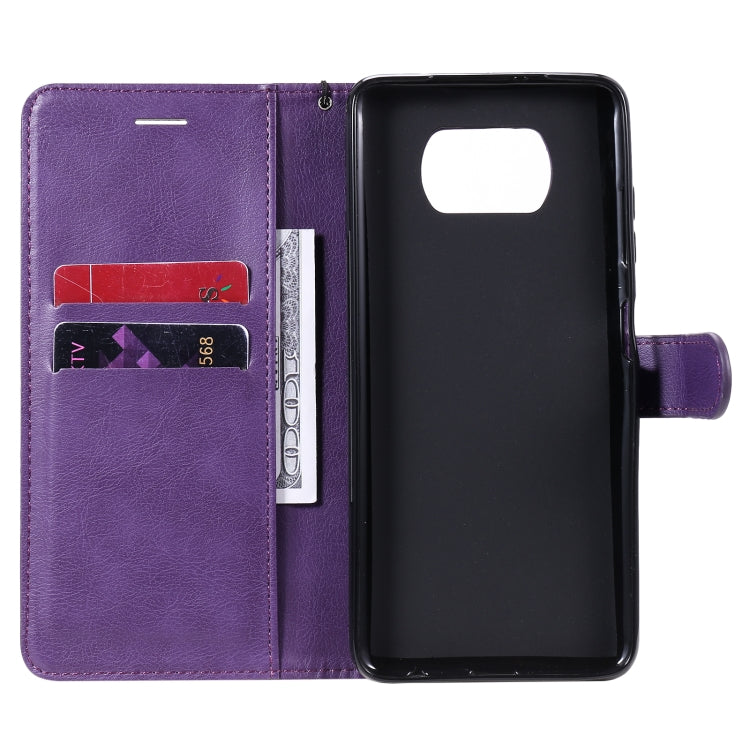 For Xiaomi Poco X3 NFC Solid Color Horizontal Flip Protective Leather Case with Holder & Card Slots & Wallet & Photo Frame & Lanyard