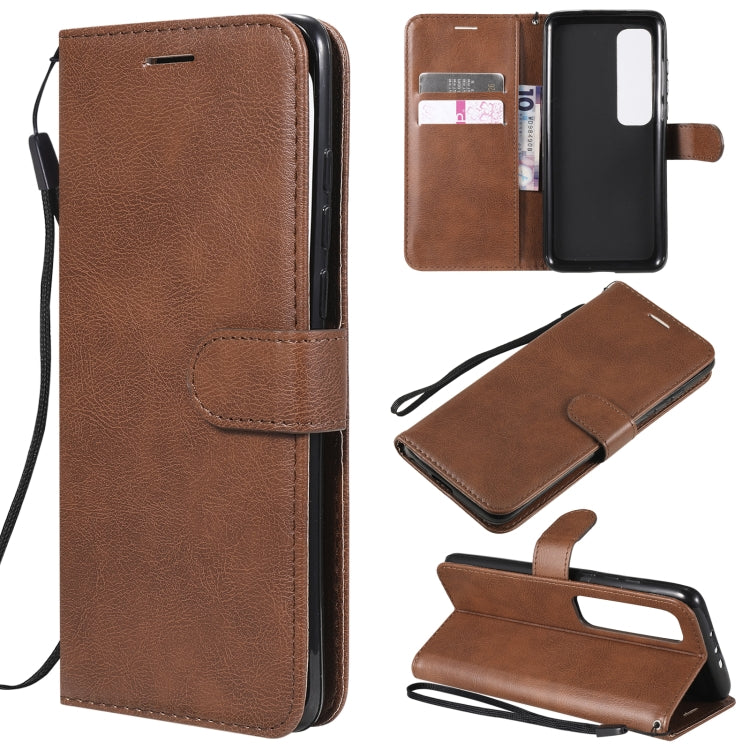 For Xiaomi Poco X3 NFC Solid Color Horizontal Flip Protective Leather Case with Holder & Card Slots & Wallet & Photo Frame & Lanyard