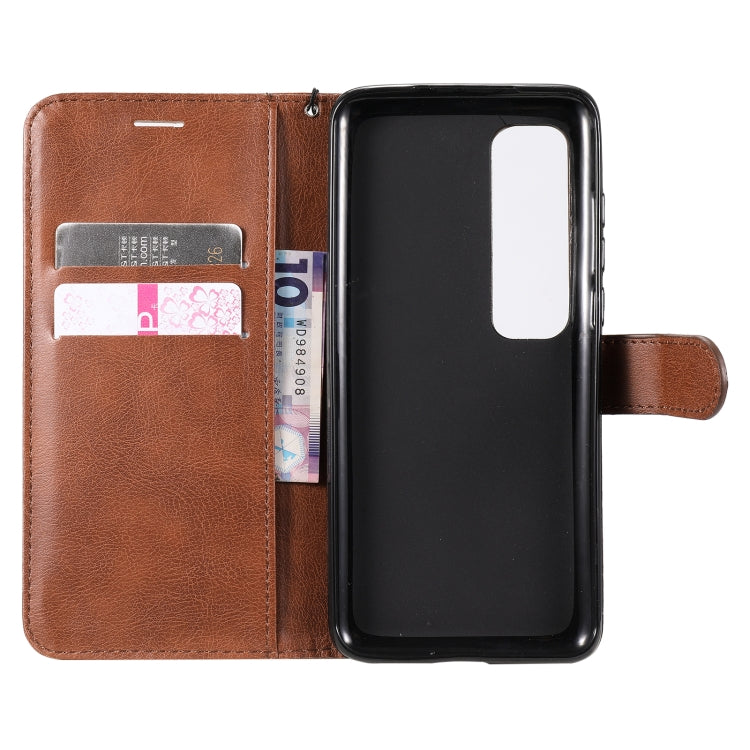 For Xiaomi Poco X3 NFC Solid Color Horizontal Flip Protective Leather Case with Holder & Card Slots & Wallet & Photo Frame & Lanyard