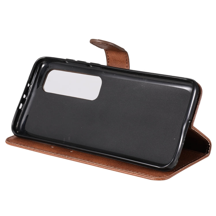 For Xiaomi Poco X3 NFC Solid Color Horizontal Flip Protective Leather Case with Holder & Card Slots & Wallet & Photo Frame & Lanyard