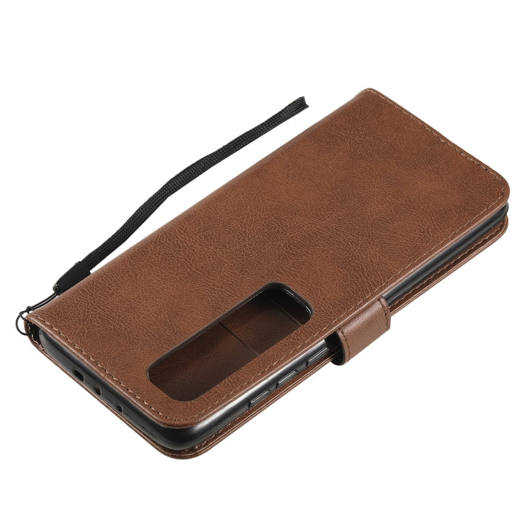 For Xiaomi Poco X3 NFC Solid Color Horizontal Flip Protective Leather Case with Holder & Card Slots & Wallet & Photo Frame & Lanyard