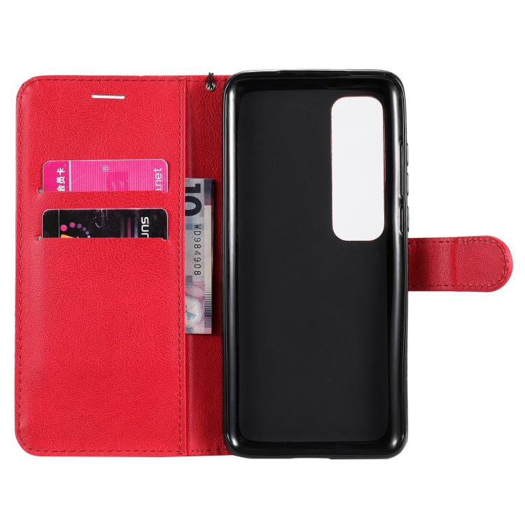 For Xiaomi Poco X3 NFC Solid Color Horizontal Flip Protective Leather Case with Holder & Card Slots & Wallet & Photo Frame & Lanyard
