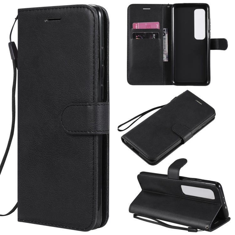 For Xiaomi Poco X3 NFC Solid Color Horizontal Flip Protective Leather Case with Holder & Card Slots & Wallet & Photo Frame & Lanyard