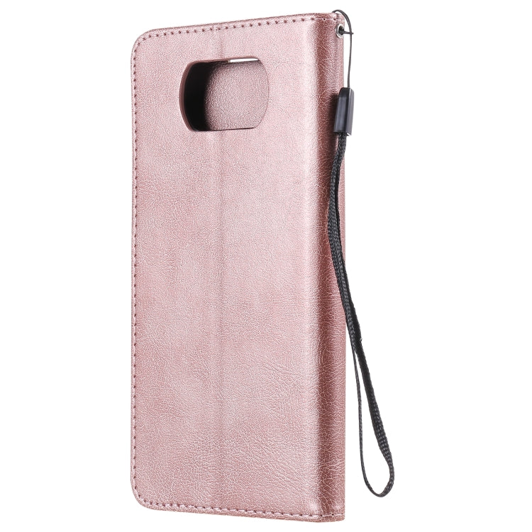 For Xiaomi Poco X3 NFC Solid Color Horizontal Flip Protective Leather Case with Holder & Card Slots & Wallet & Photo Frame & Lanyard