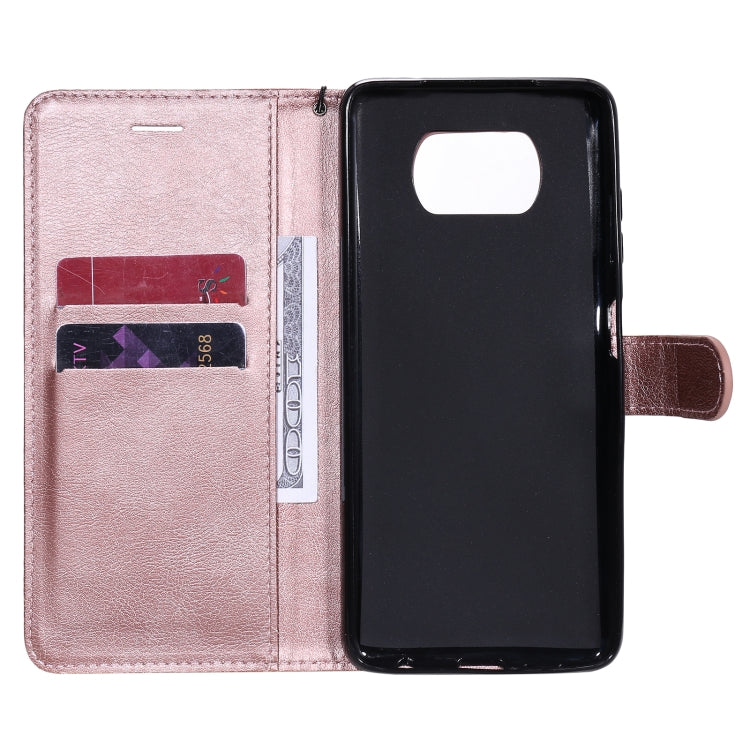 For Xiaomi Poco X3 NFC Solid Color Horizontal Flip Protective Leather Case with Holder & Card Slots & Wallet & Photo Frame & Lanyard