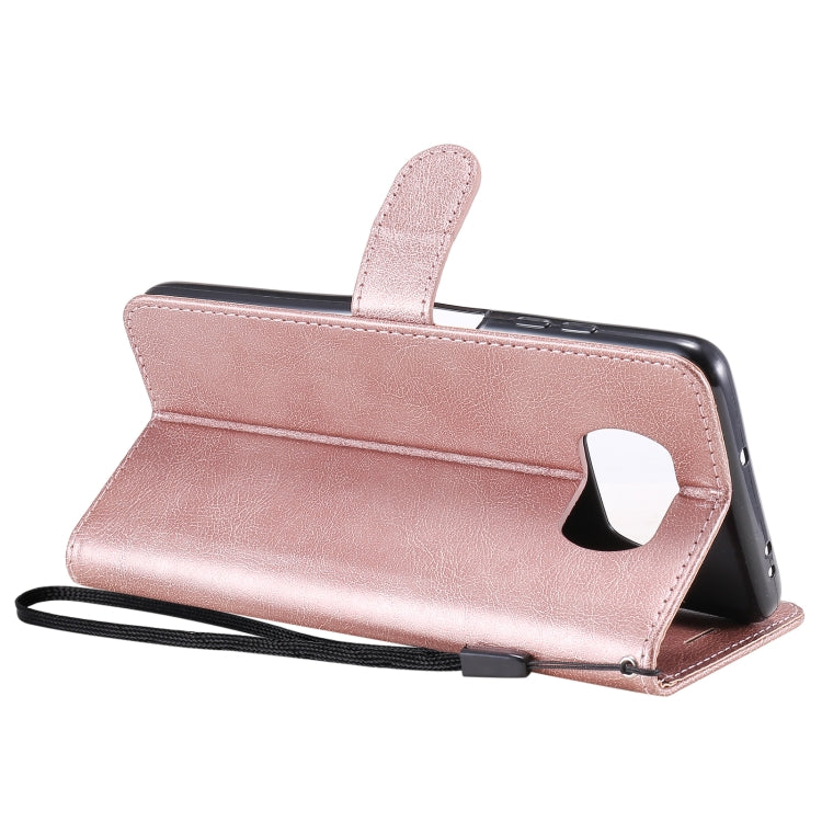 For Xiaomi Poco X3 NFC Solid Color Horizontal Flip Protective Leather Case with Holder & Card Slots & Wallet & Photo Frame & Lanyard