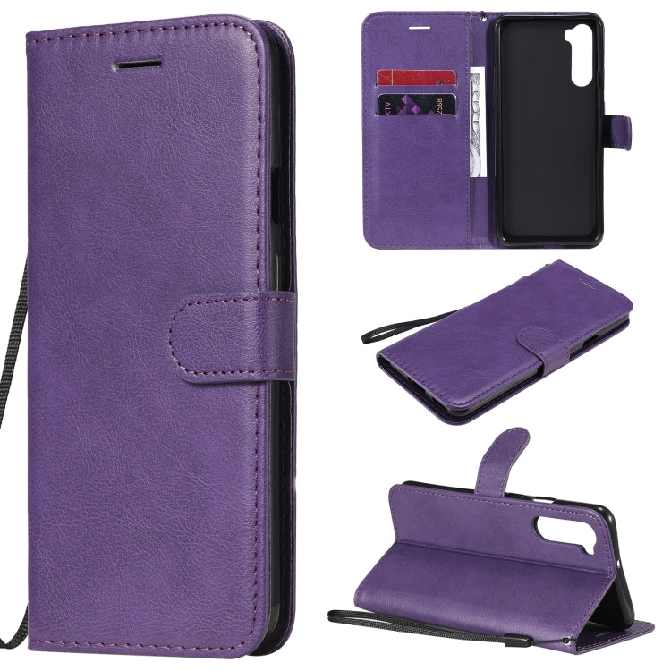 For OnePlus Nord Solid Color Horizontal Flip Protective Leather Case with Holder & Card Slots & Wallet & Photo Frame & Lanyard