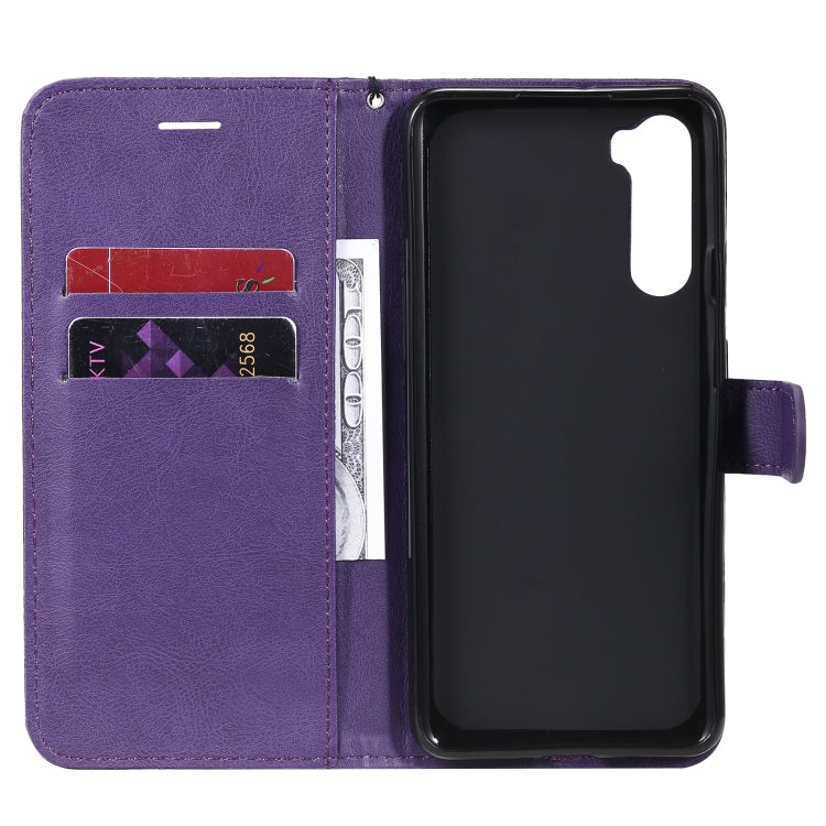 For OnePlus Nord Solid Color Horizontal Flip Protective Leather Case with Holder & Card Slots & Wallet & Photo Frame & Lanyard