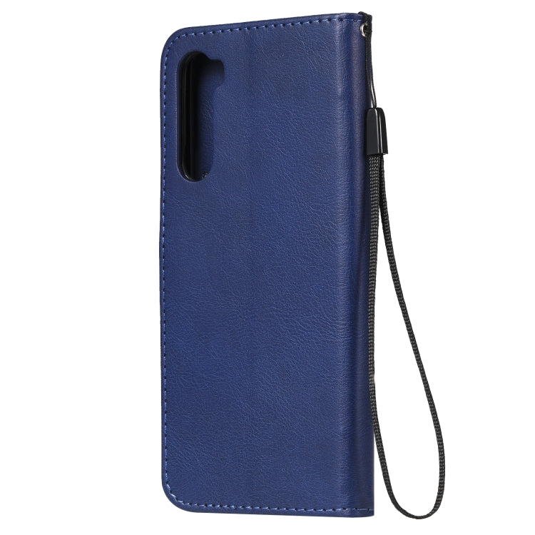 For OnePlus Nord Solid Color Horizontal Flip Protective Leather Case with Holder & Card Slots & Wallet & Photo Frame & Lanyard