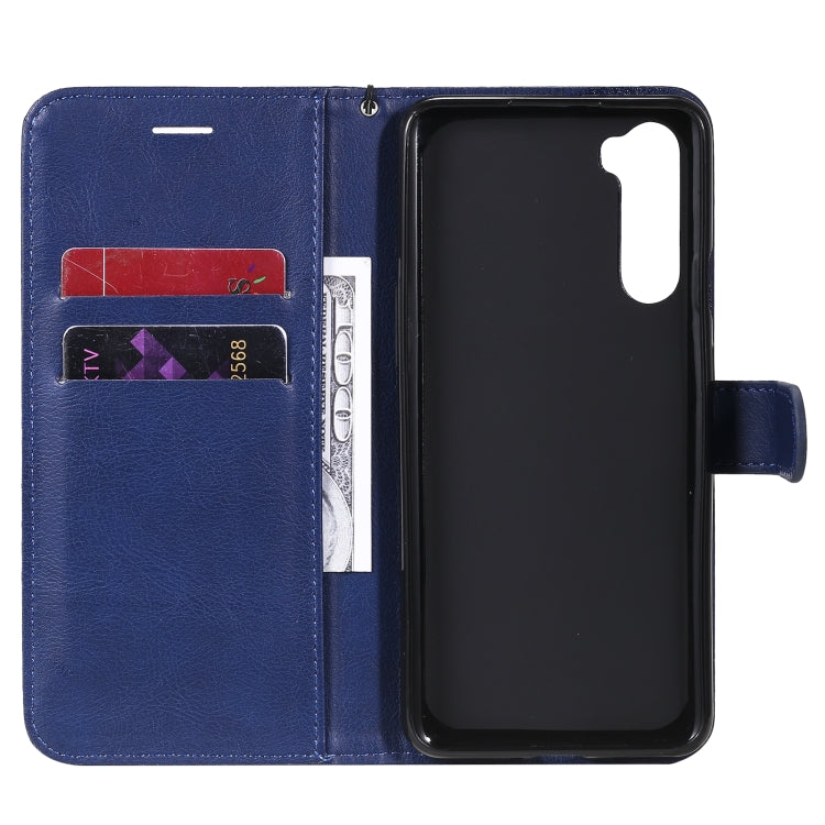 For OnePlus Nord Solid Color Horizontal Flip Protective Leather Case with Holder & Card Slots & Wallet & Photo Frame & Lanyard