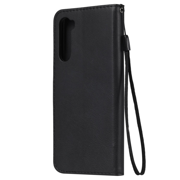 For OnePlus Nord Solid Color Horizontal Flip Protective Leather Case with Holder & Card Slots & Wallet & Photo Frame & Lanyard
