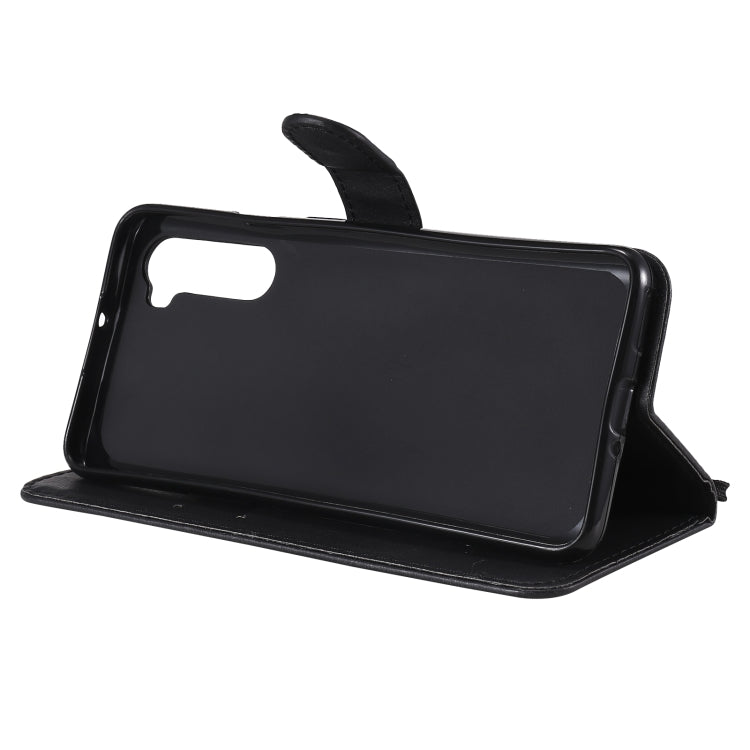 For OnePlus Nord Solid Color Horizontal Flip Protective Leather Case with Holder & Card Slots & Wallet & Photo Frame & Lanyard