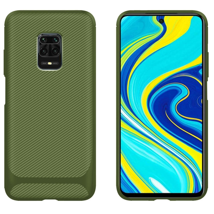 For Xiaomi Redmi Note 9S / 9 Pro / 9 Pro Max Carbon Fiber Texture Shockproof TPU Protective Case