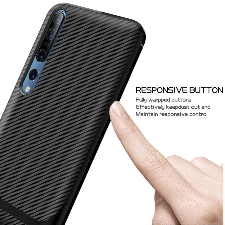 For Xiaomi Mi 10 / 10 Pro 5G Carbon Fiber Texture Shockproof TPU Protective Case