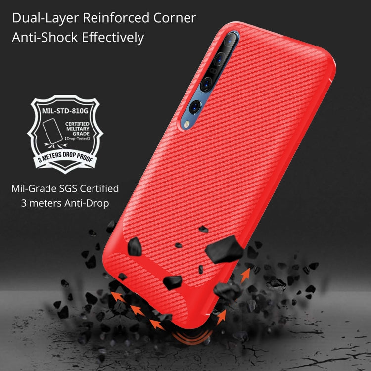 For Xiaomi Mi 10 / 10 Pro 5G Carbon Fiber Texture Shockproof TPU Protective Case