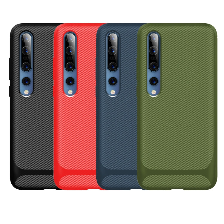 For Xiaomi Mi 10 / 10 Pro 5G Carbon Fiber Texture Shockproof TPU Protective Case