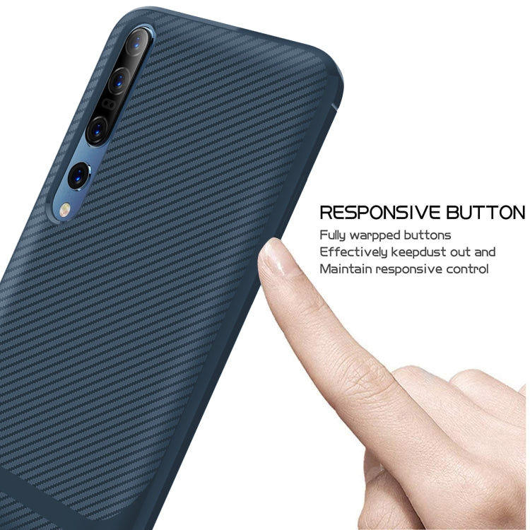 For Xiaomi Mi 10 / 10 Pro 5G Carbon Fiber Texture Shockproof TPU Protective Case
