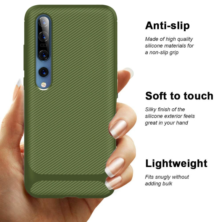 For Xiaomi Mi 10 / 10 Pro 5G Carbon Fiber Texture Shockproof TPU Protective Case