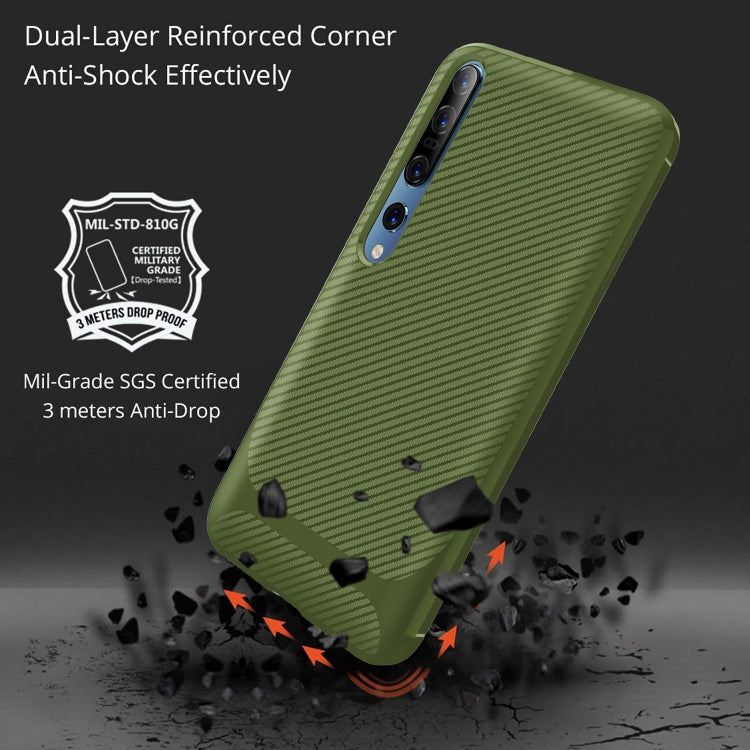 For Xiaomi Mi 10 / 10 Pro 5G Carbon Fiber Texture Shockproof TPU Protective Case