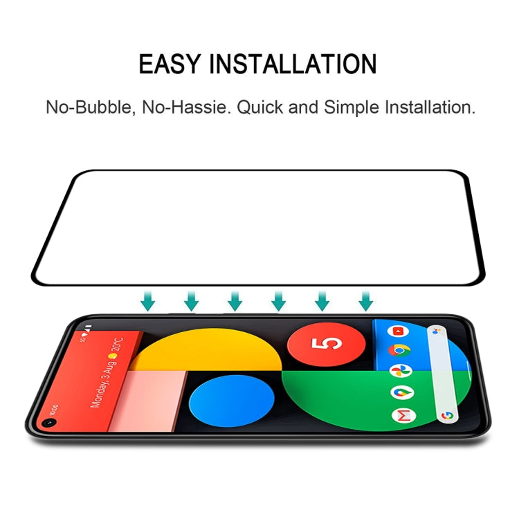 For Google Pixel 5 Full Glue Full Screen Tempered Glass Film