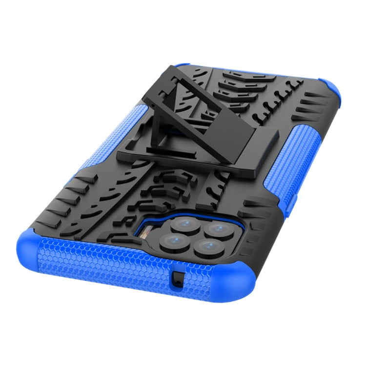 For OPPO F17 Pro Tire Texture Shockproof TPU+PC Protective Case with Holder