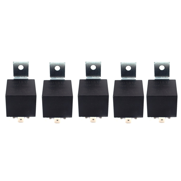 5 Pairs 12V Car Relay with Plum-shaped Waterproof Flame-retardant Socket