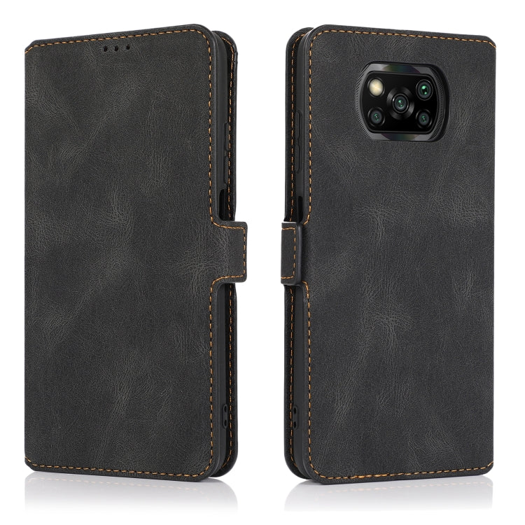 For Xiaomi Poco X3 NFC Retro Magnetic Closing Clasp Horizontal Flip Leather Case with Holder & Card Slots & Photo Frame & Wallet