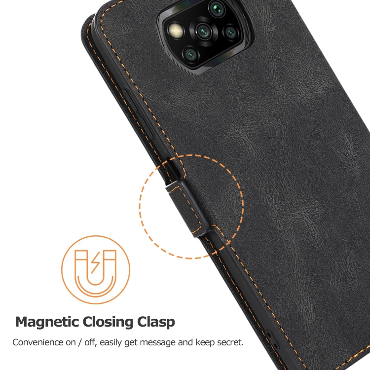 For Xiaomi Poco X3 NFC Retro Magnetic Closing Clasp Horizontal Flip Leather Case with Holder & Card Slots & Photo Frame & Wallet