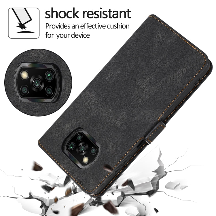 For Xiaomi Poco X3 NFC Retro Magnetic Closing Clasp Horizontal Flip Leather Case with Holder & Card Slots & Photo Frame & Wallet