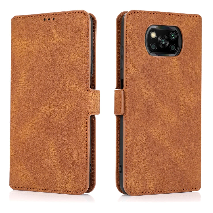 For Xiaomi Poco X3 NFC Retro Magnetic Closing Clasp Horizontal Flip Leather Case with Holder & Card Slots & Photo Frame & Wallet