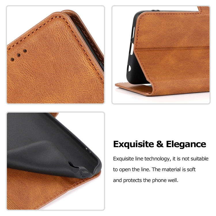 For Xiaomi Poco X3 NFC Retro Magnetic Closing Clasp Horizontal Flip Leather Case with Holder & Card Slots & Photo Frame & Wallet