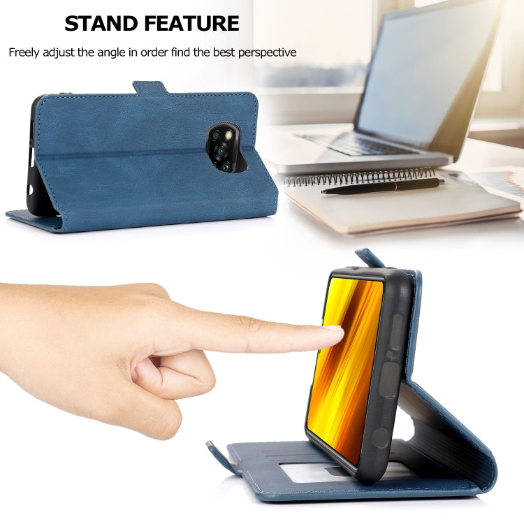For Xiaomi Poco X3 NFC Retro Magnetic Closing Clasp Horizontal Flip Leather Case with Holder & Card Slots & Photo Frame & Wallet