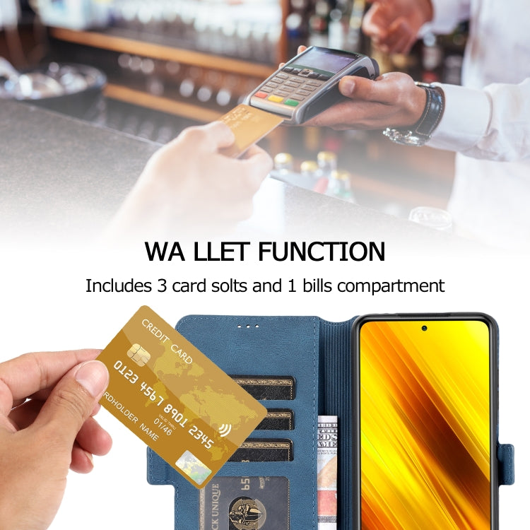 For Xiaomi Poco X3 NFC Retro Magnetic Closing Clasp Horizontal Flip Leather Case with Holder & Card Slots & Photo Frame & Wallet