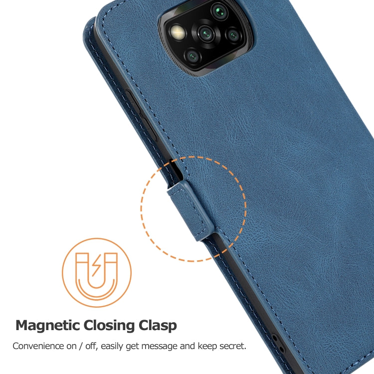 For Xiaomi Poco X3 NFC Retro Magnetic Closing Clasp Horizontal Flip Leather Case with Holder & Card Slots & Photo Frame & Wallet