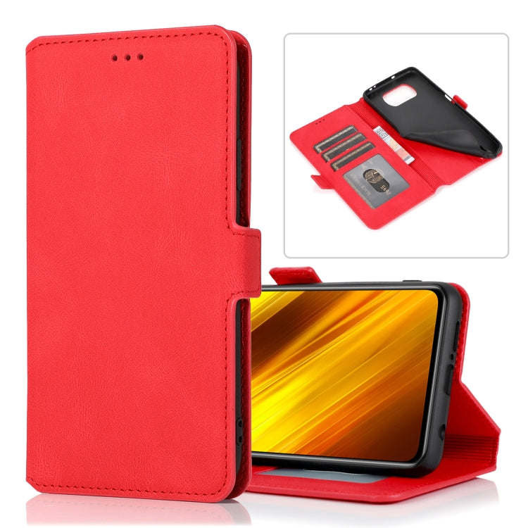 For Xiaomi Poco X3 NFC Retro Magnetic Closing Clasp Horizontal Flip Leather Case with Holder & Card Slots & Photo Frame & Wallet