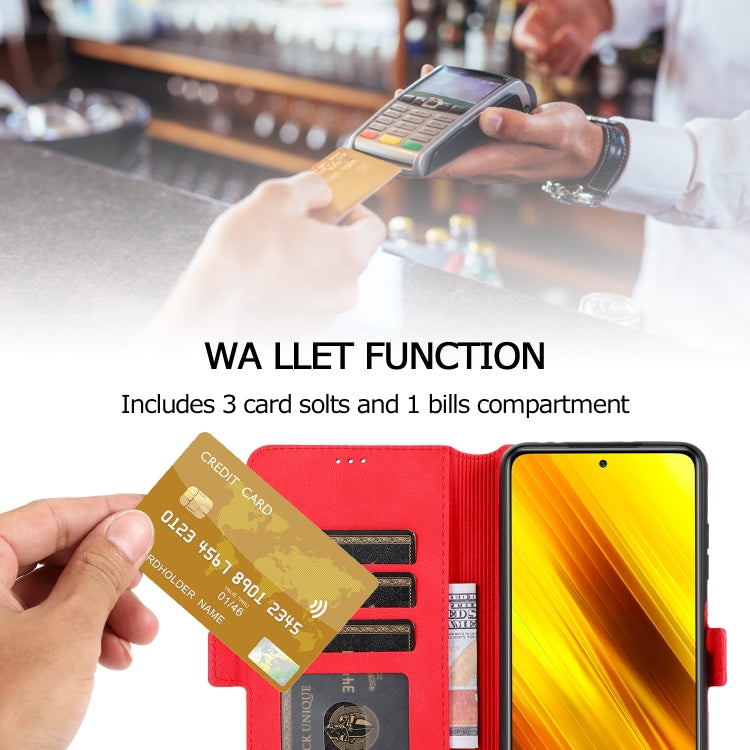 For Xiaomi Poco X3 NFC Retro Magnetic Closing Clasp Horizontal Flip Leather Case with Holder & Card Slots & Photo Frame & Wallet